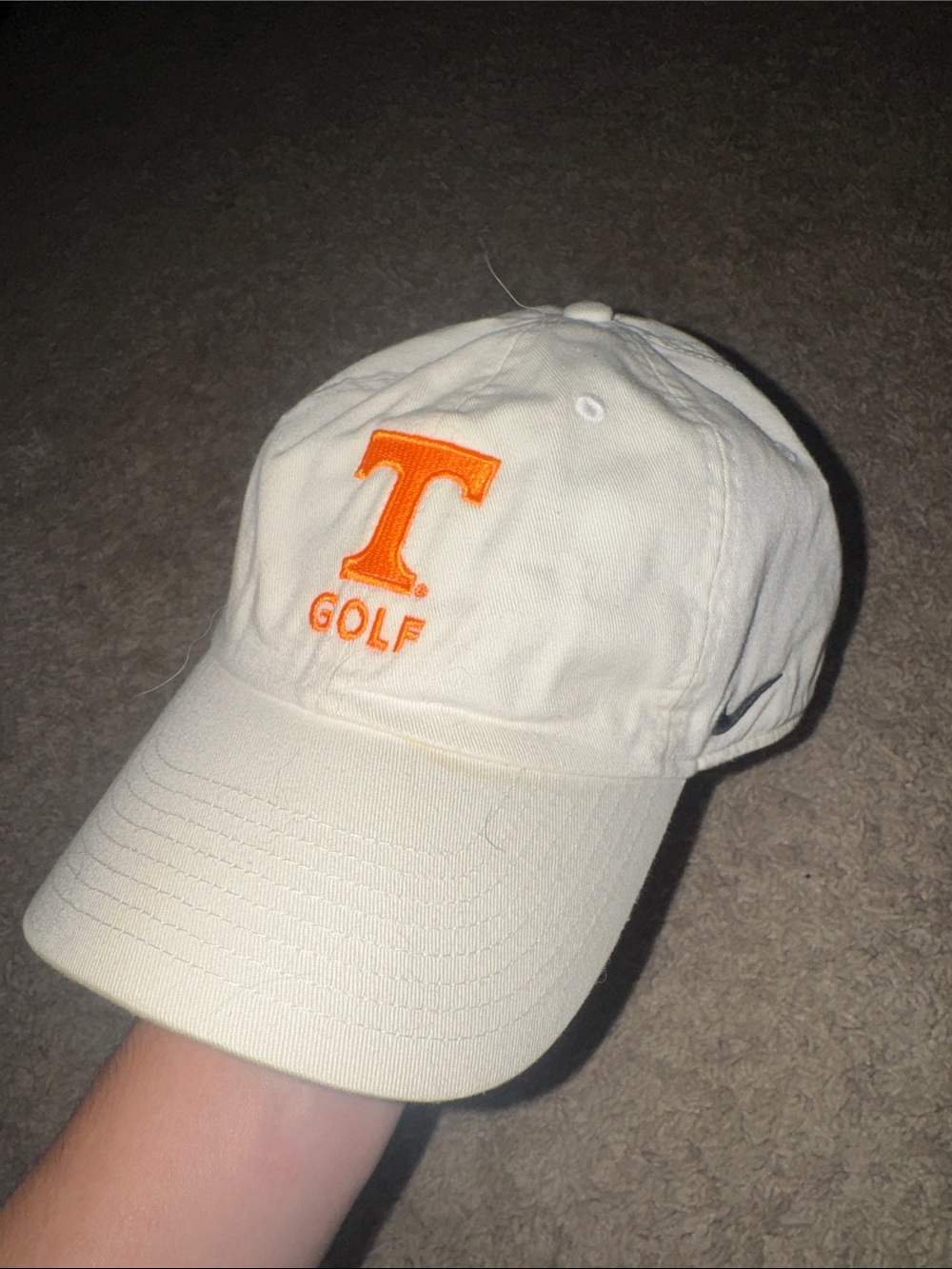 Cream University of Tennessee Golf-  'T Golf' Embroidered Cap